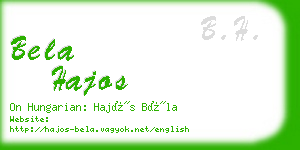 bela hajos business card